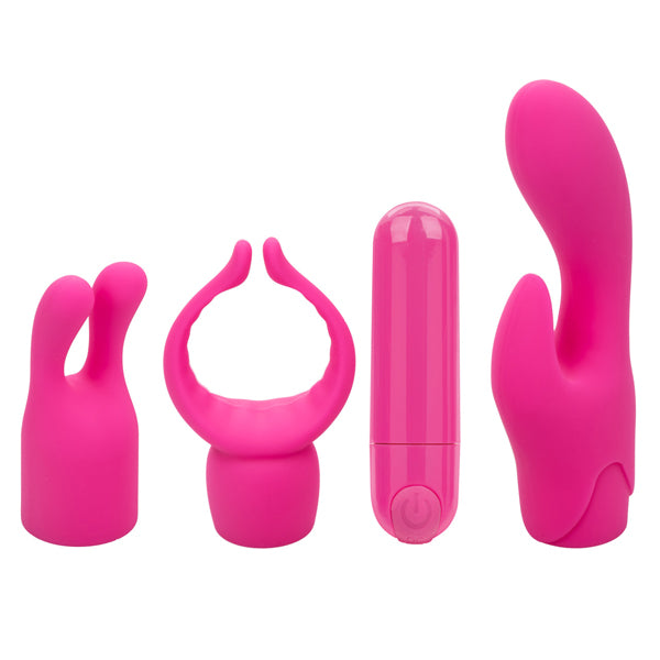 CalExotics Pleasure Kits Lovers Collection - Rechargeable Bullet with Silicone Tips - Pink
