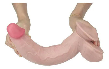 Real Skin 12 Dual Layer Dildo - Realistic Beige