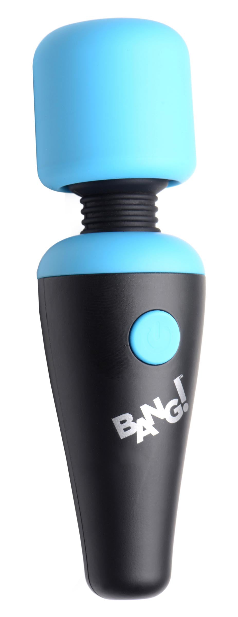 XR Brands 10x Vibrating Mini Silicone Wand - Blue - Travel-Friendly with 10 Vibration Patterns