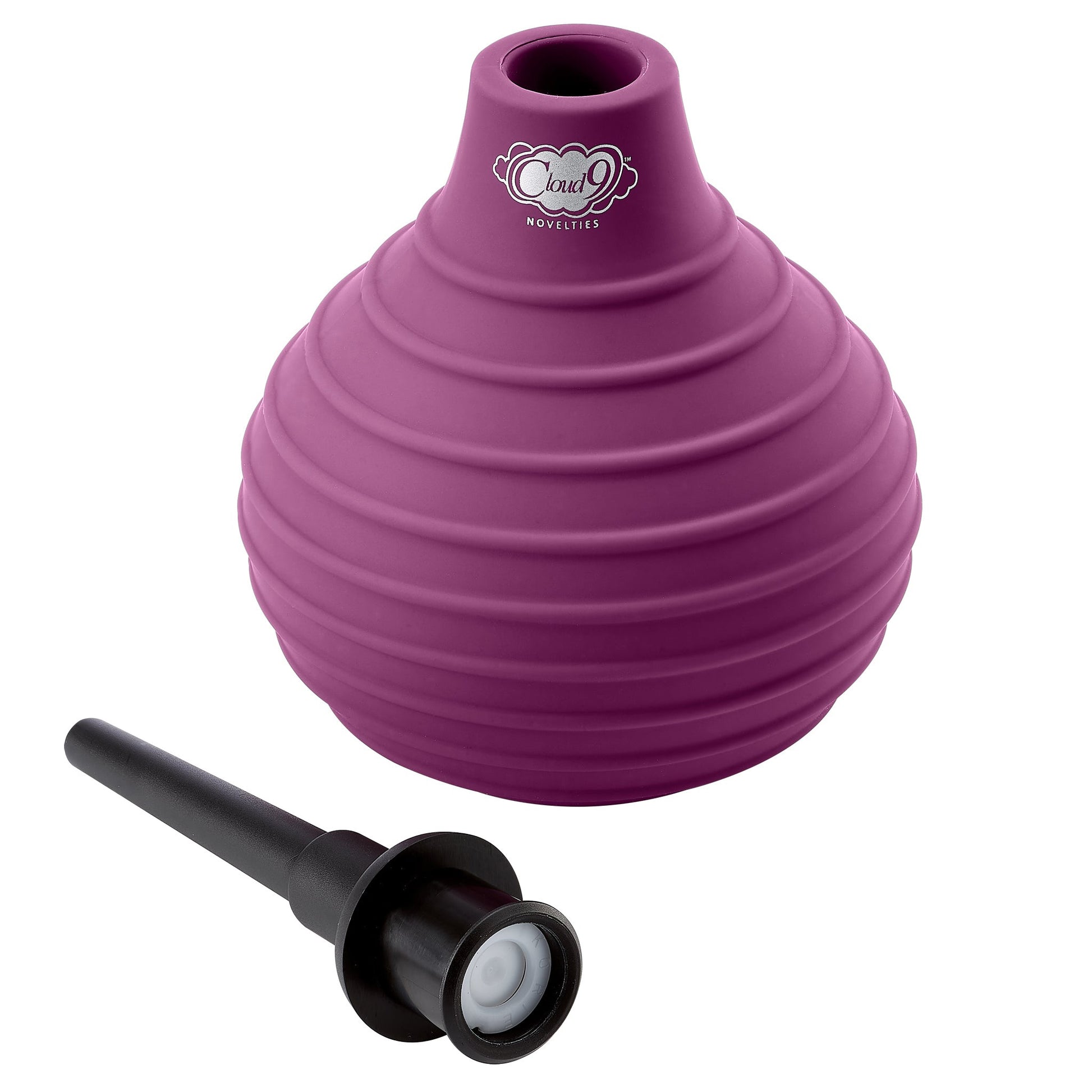 Cloud 9 Health & Wellness Enema Douche with One-Way Valve – Purple