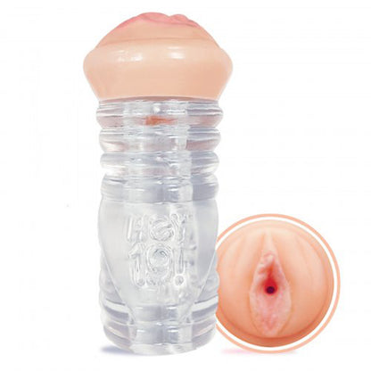 Icon Brands Hey 19 Clear Stroker – Realistic Molded Design – Beige