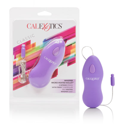 CalExotics Whisper Micro Heated Bullet - Multi-Speed Vibrator - Purple
