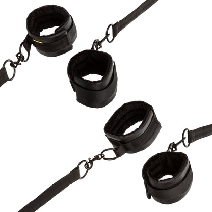 CalExotics Boundless Bed Restraint with Adjustable Wrist and Ankle Cuffs - Black