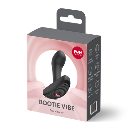 Fun Factory Bootie Vibe Anal Vibrator - Black - 12 Vibration Modes