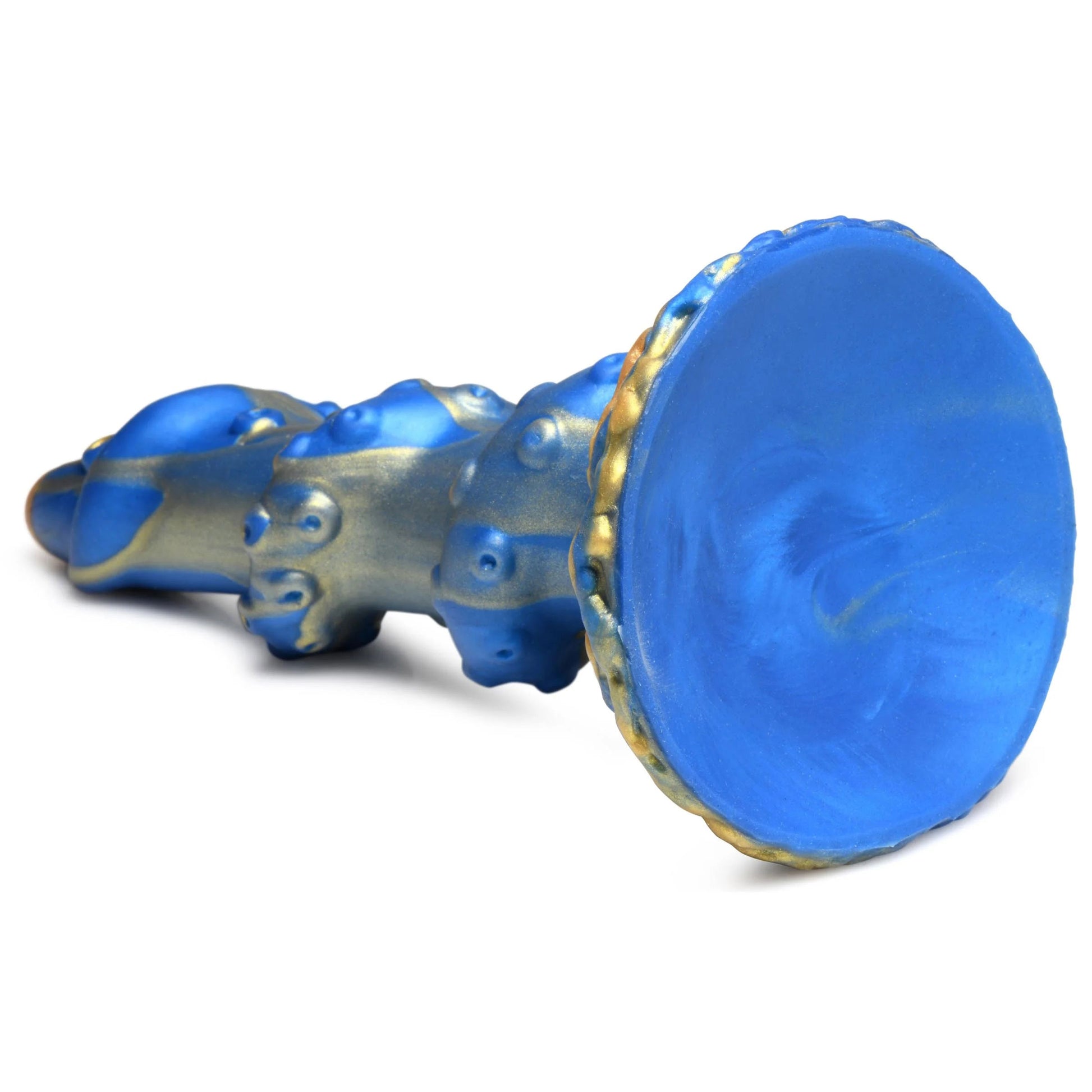 Lord Kraken Tentacled Silicone Dildo - Blue - Suction Cup Base - Body-Safe