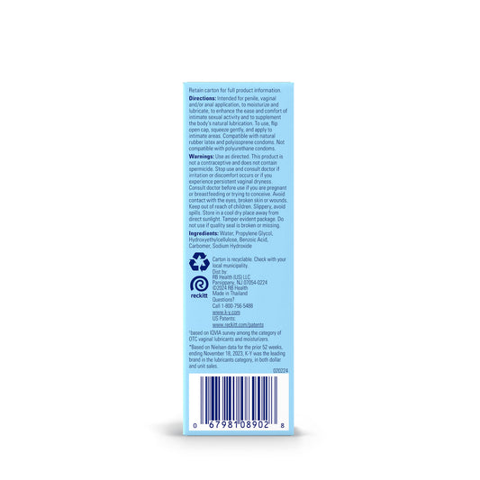 K-Y Jelly 2 Fl. Oz. Personal Lubricant – Water-Based, Fragrance-Free