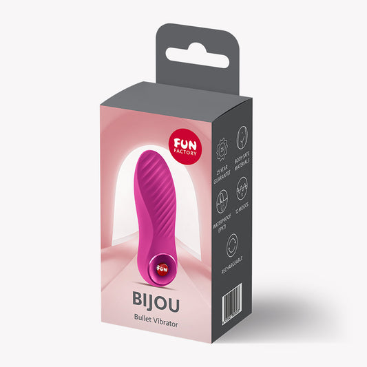 Bijou Bullet Vibrator by Fun Factory – Magenta – 12 Vibration Programs – Waterproof