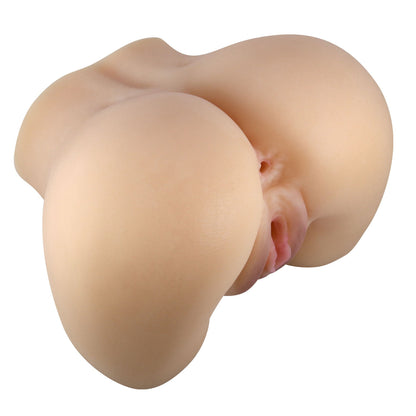 Mila Realistic Vagina and Ass Vibrator - Dual Entry, Waterproof, Beige
