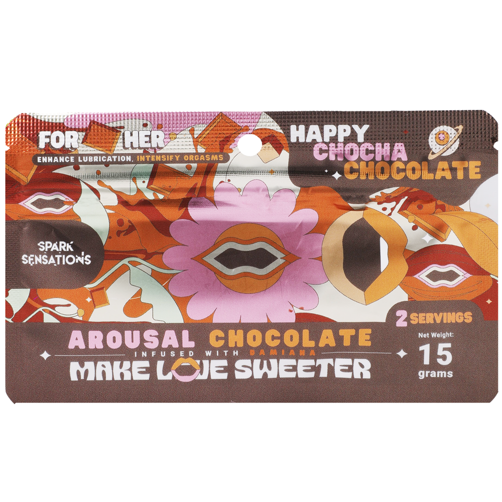 Happy Chocha Chocolate - High-Quality Liquid Arousal Chocolate - 12 Pack Display