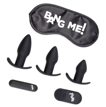 Bang Backdoor Adventure Kit – Anal Play Set with Vibrating Bullet and Blindfold – Black