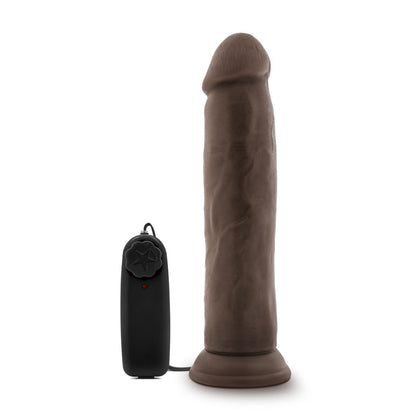 Dr. Skin Dr. Throb 9.5 Inch Vibrating Realistic Cock with Suction Cup - Chocolate