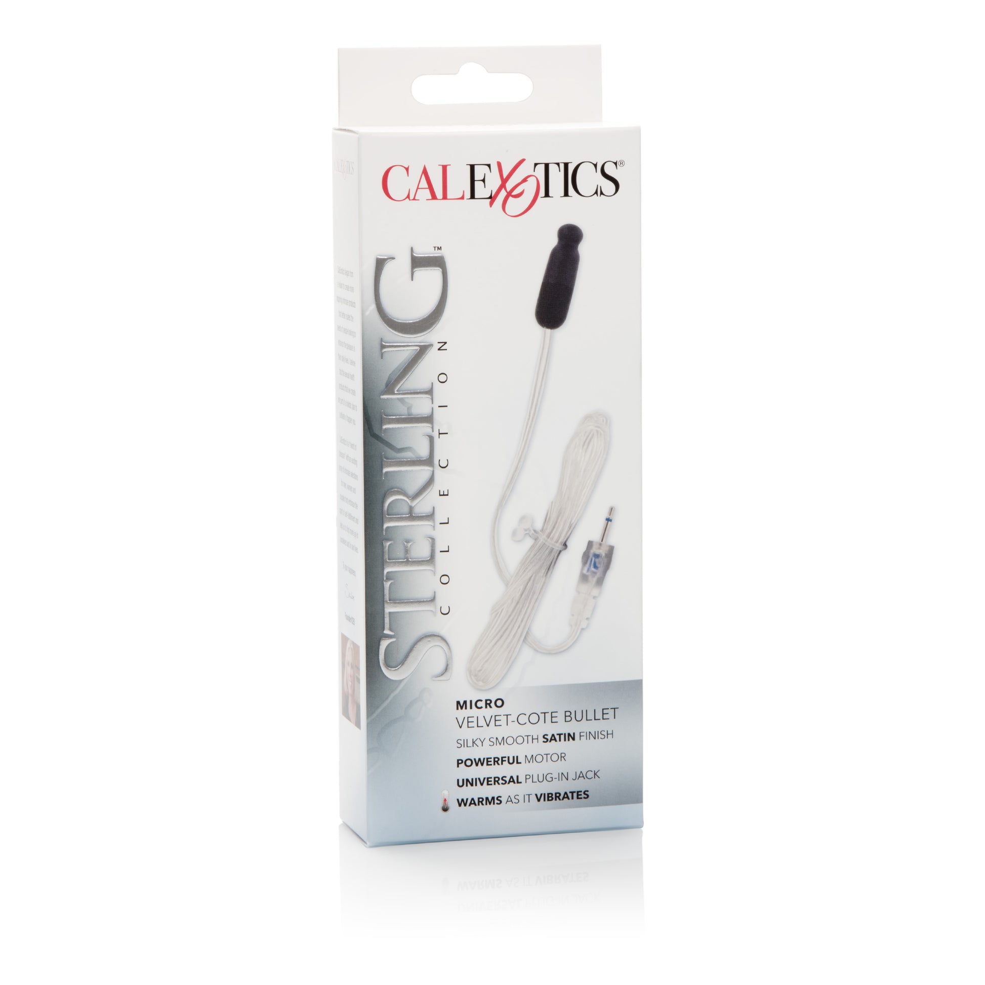 CalExotics Sterling Collection Micro Velvet-Cote Bullet Stimulator – Black
