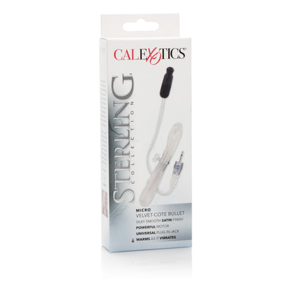 CalExotics Sterling Collection Micro Velvet-Cote Bullet Stimulator – Black