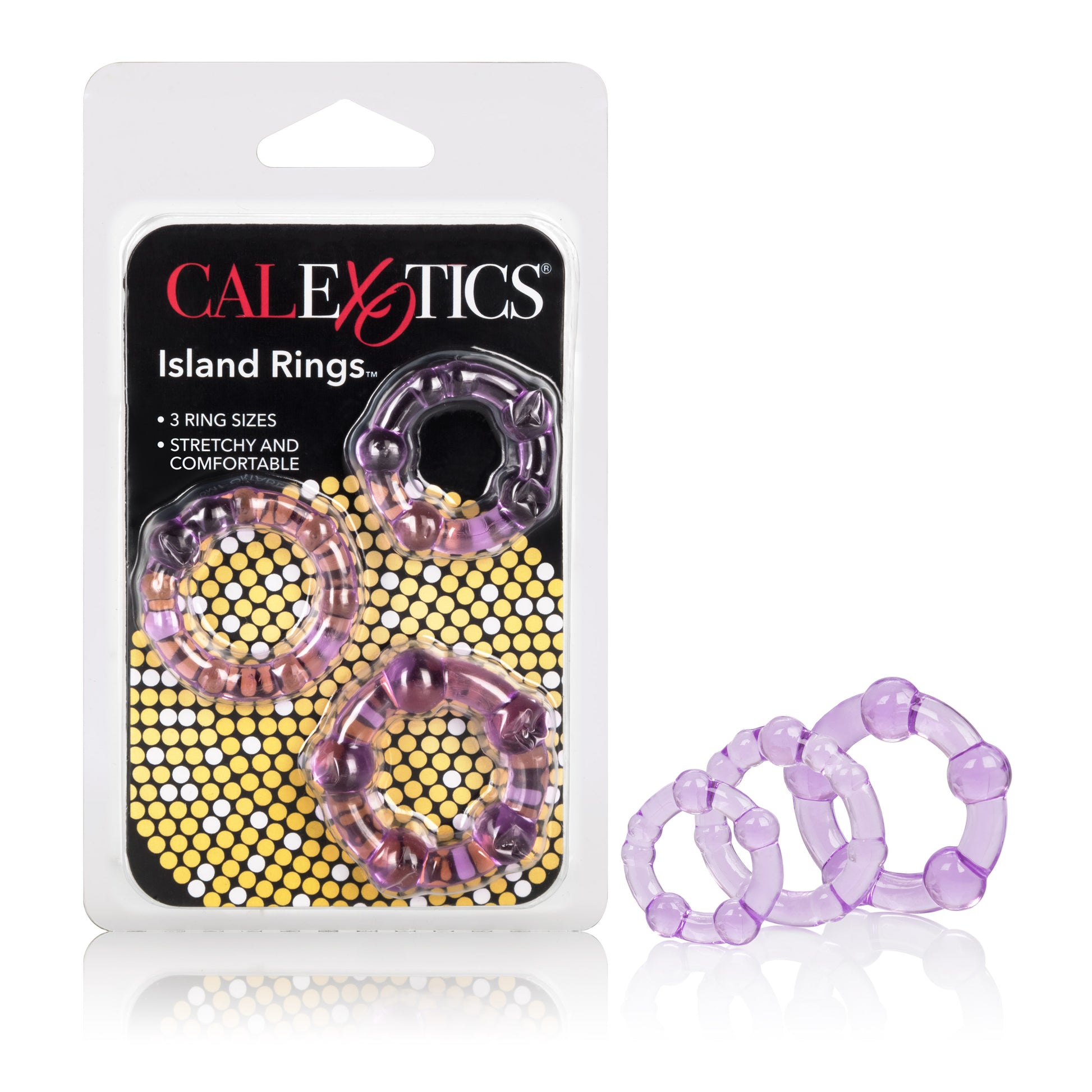 CalExotics Island Rings Beaded Rings Set – Purple – Waterproof