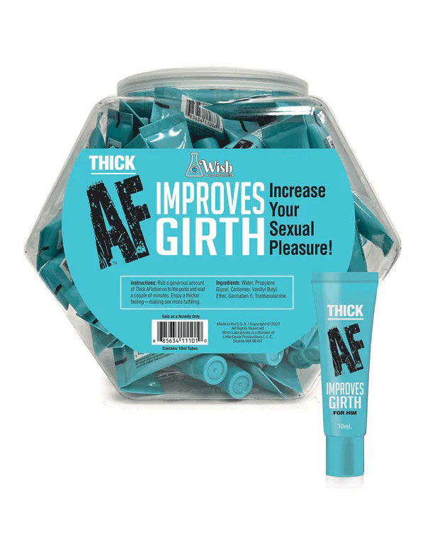 Little Genie Thick AF Girth Cream, 0.34 fl oz (10 mL), 65-Count Fishbowl Display