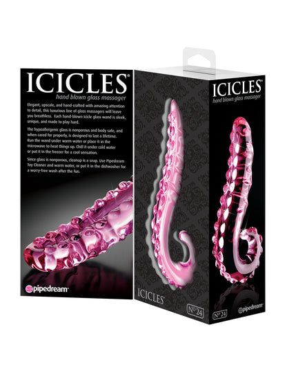 Pipedream Icicles No. 24 Glass Massager – Pink