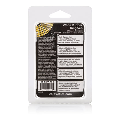 CalExotics Rubber Ring 3 Piece Set - White