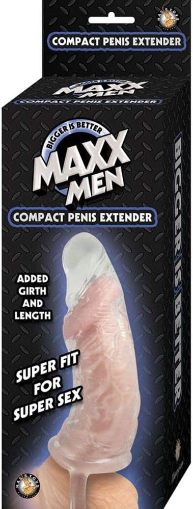 Maxx Men Compact Penis Sleeve – Clear, Veined Design for Enhanced Girth and Length