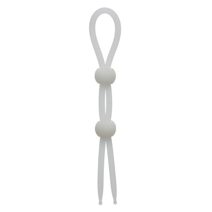 CalExotics Alpha Liquid Silicone Dual Lasso – Adjustable Waterproof Enhancer – White