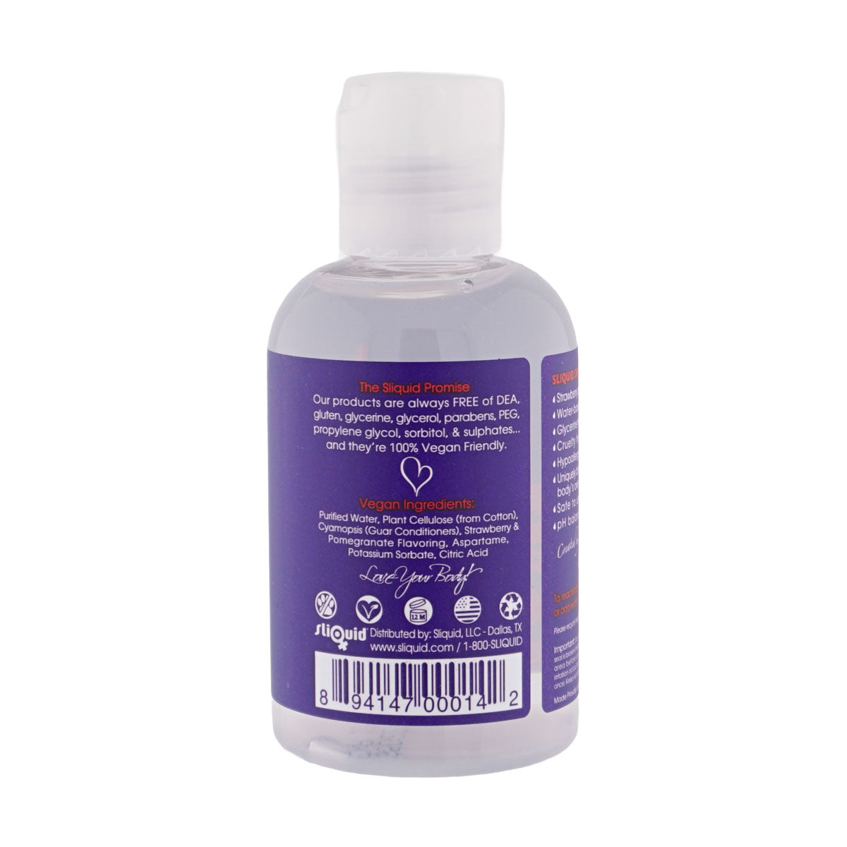Sliquid Naturals Swirl Strawberry Pomegranate Flavored Water-Based Lubricant – 4.2 Fl. Oz.