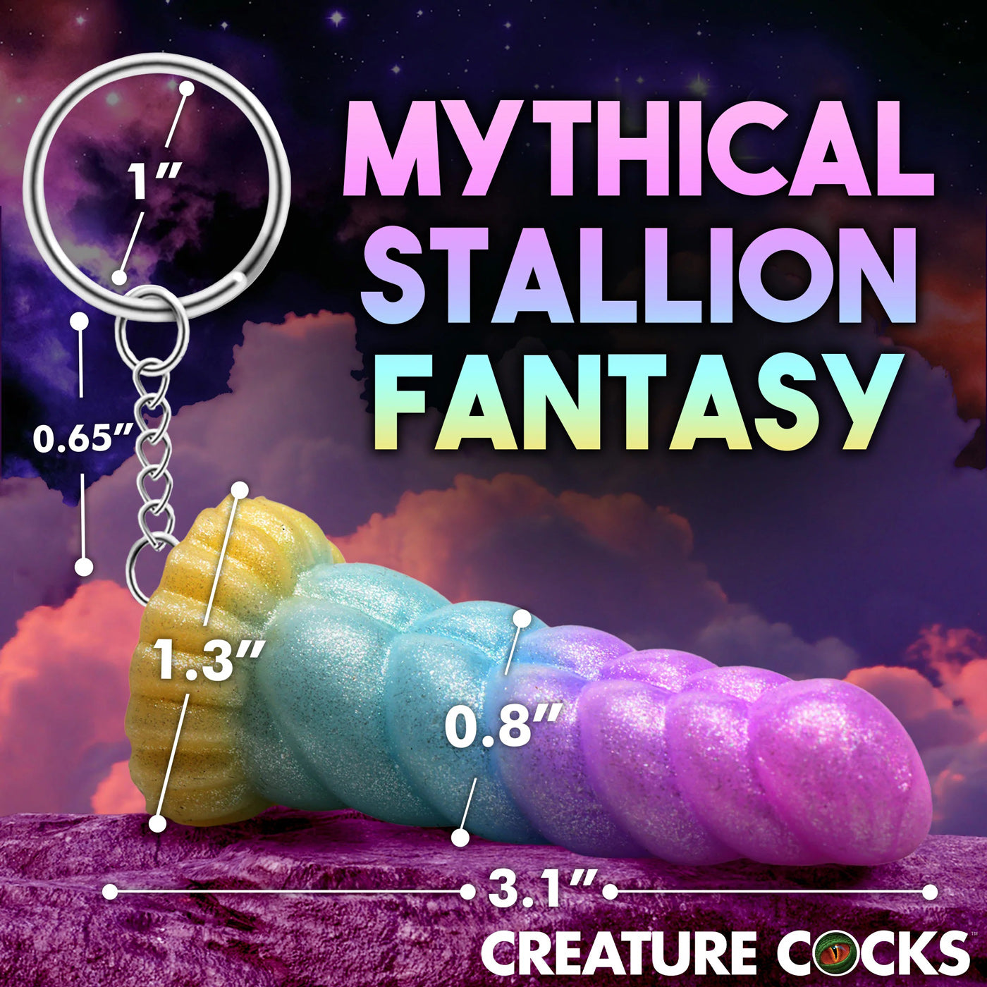 Mystique Unicorn Keychain – Mini Fantasy Accessory – Multi Color