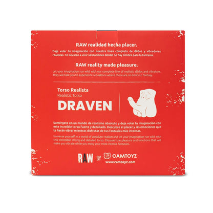 Camtoyz Raw Realistic Torso Draven - Bendable Masturbator - White