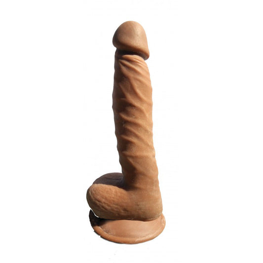 Skinsations Latin Lover Series 8 Inch Dildo with Suction Cup - Brown