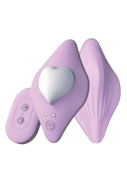 Icon Brands Ultra I Heart You Panty Vibrator, Liquid Silicone, 10 Speeds – Purple