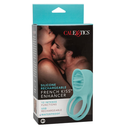 CalExotics Silicone Rechargeable French Kiss Enhancer – Blue – 12 Functions