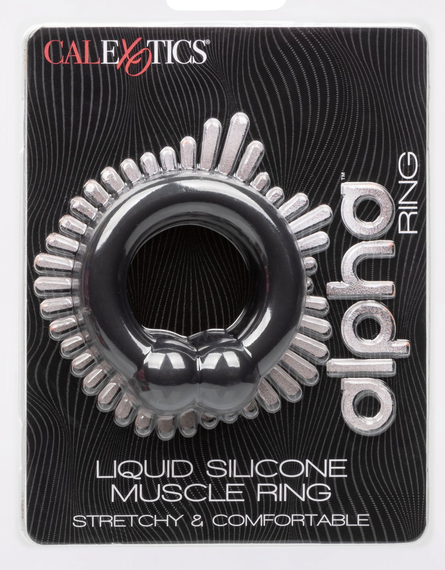 CalExotics Alpha Liquid Silicone Muscle Ring – Black – Enhancer Ring