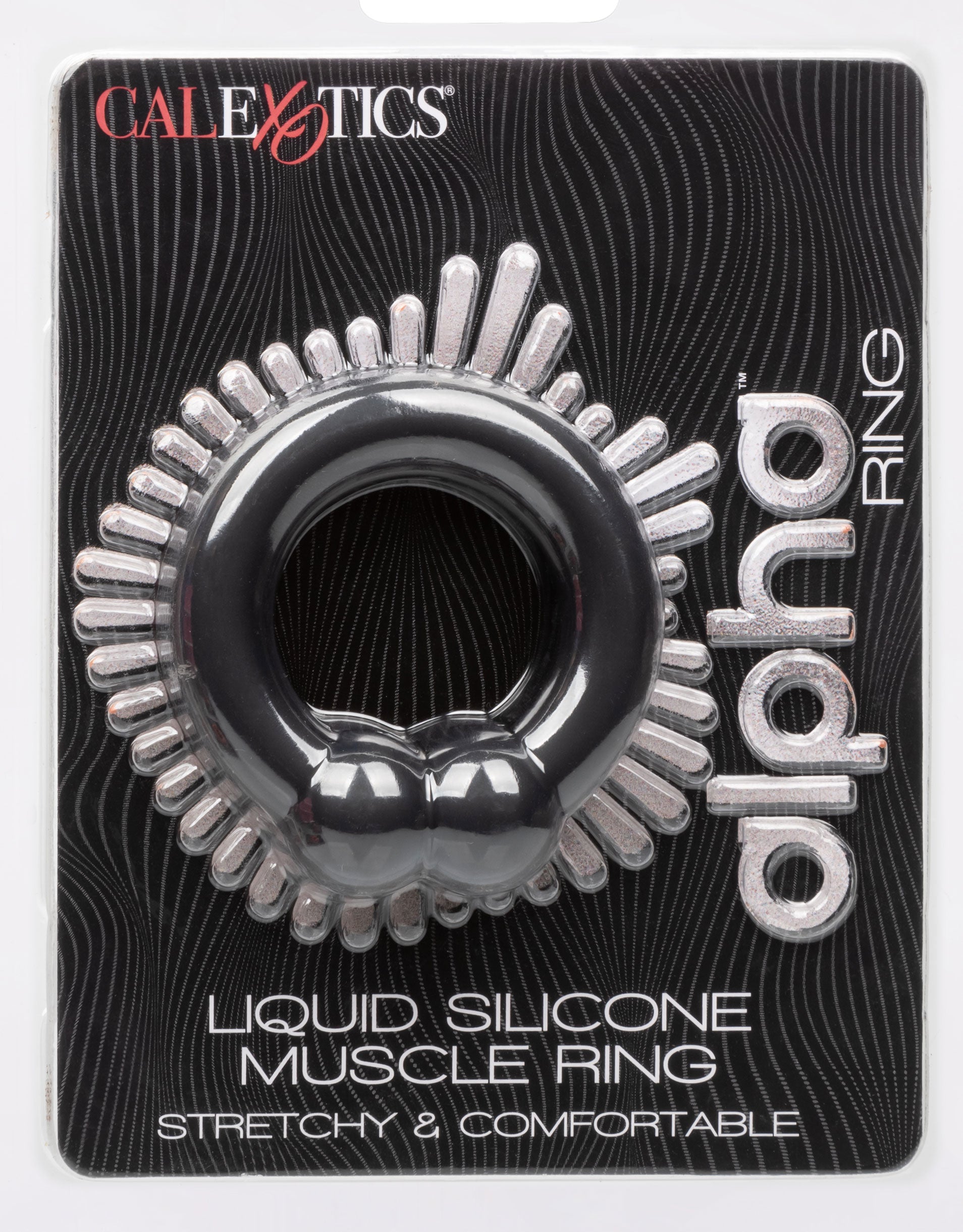 CalExotics Alpha Liquid Silicone Muscle Ring – Black – Enhancer Ring