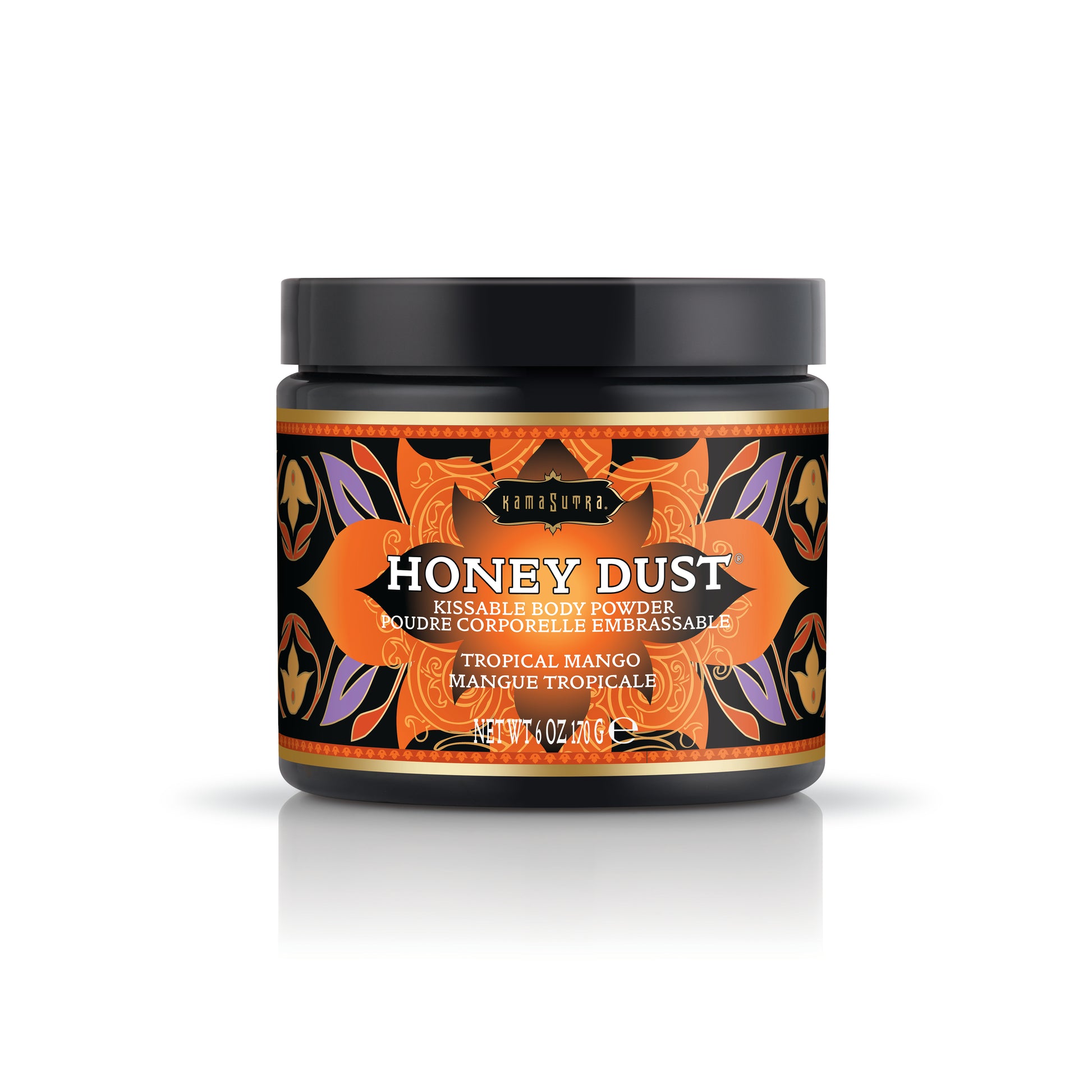 Kama Sutra Honey Dust Tropical Mango Kissable Body Powder - 6 Oz