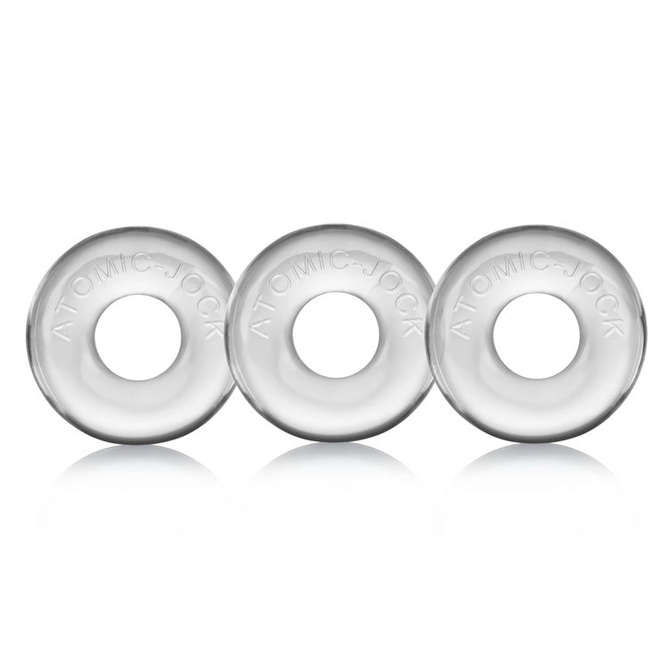 Oxballs Ringer 3-Pack Do-Nut-1 Cockrings – Clear