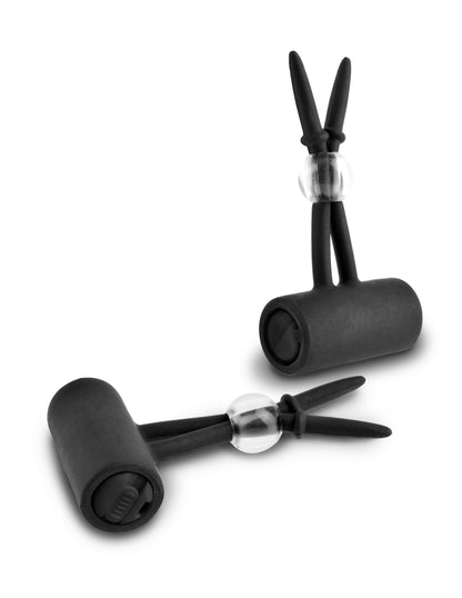 Pipedream Fetish Fantasy Limited Edition Vibrating Silicone Nipple Lassos – Black