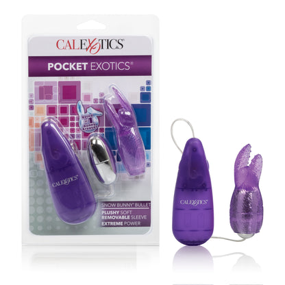 CalExotics Pocket Exotics Snow Bunny Bullet - Purple - High-Intensity Vibrating Bullet with Bunny Teaser
