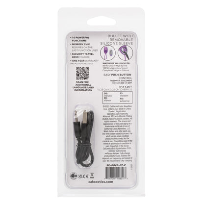 CalExotics Turbo Buzz Bullet Vibrator with Removable Silicone Sleeve – Purple