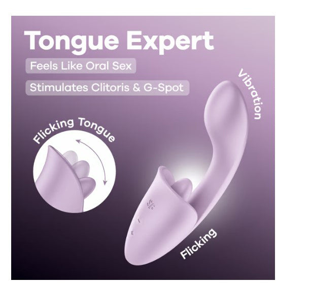 Satisfyer Tongue Expert Dual Stimulation Device – Purple