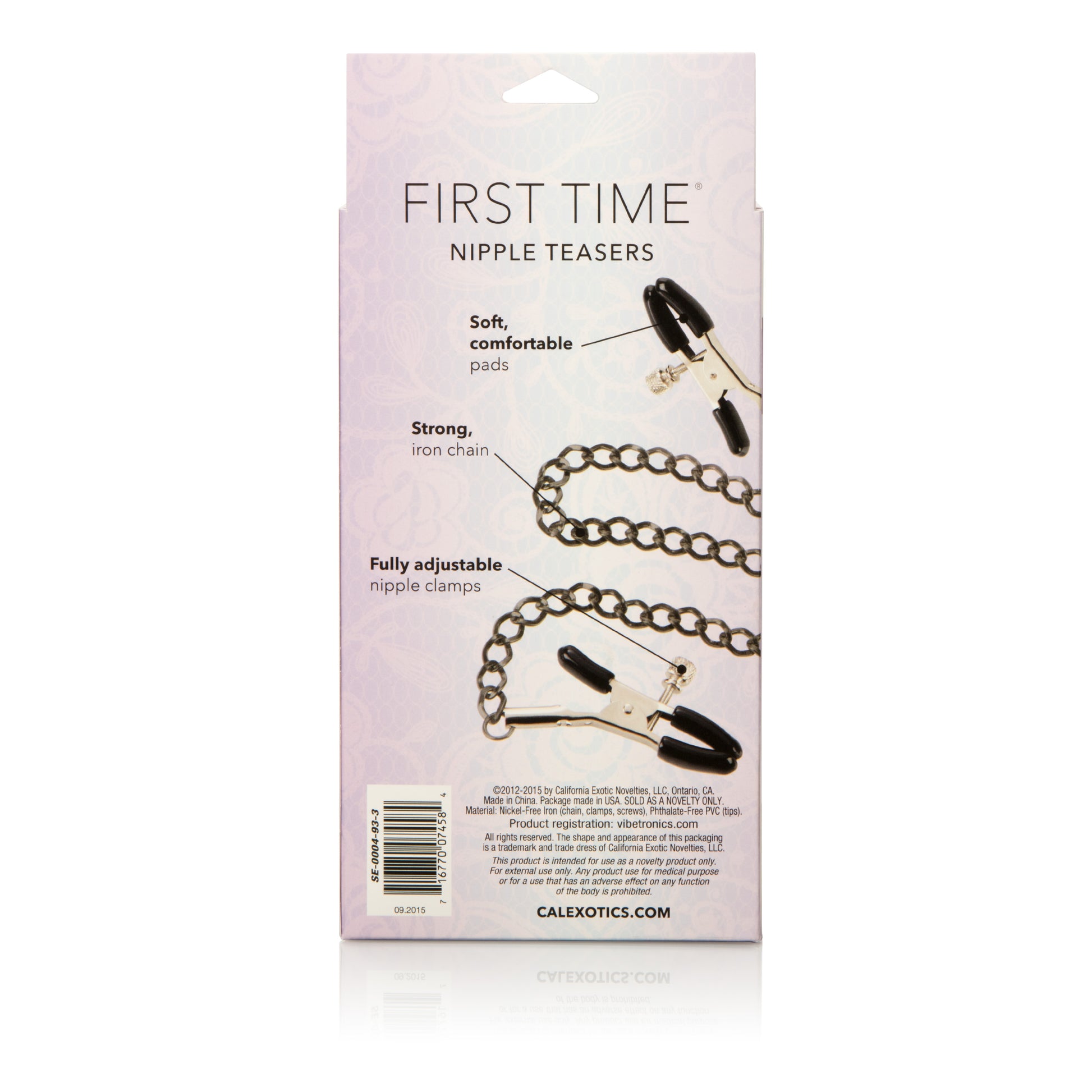 CalExotics First Time Fetish Nipple Teasers – Fully Adjustable Clamps – Silver