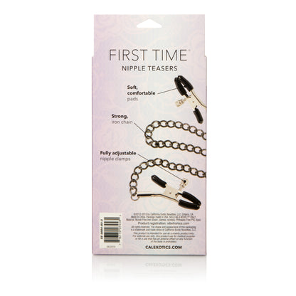 CalExotics First Time Fetish Nipple Teasers – Fully Adjustable Clamps – Silver