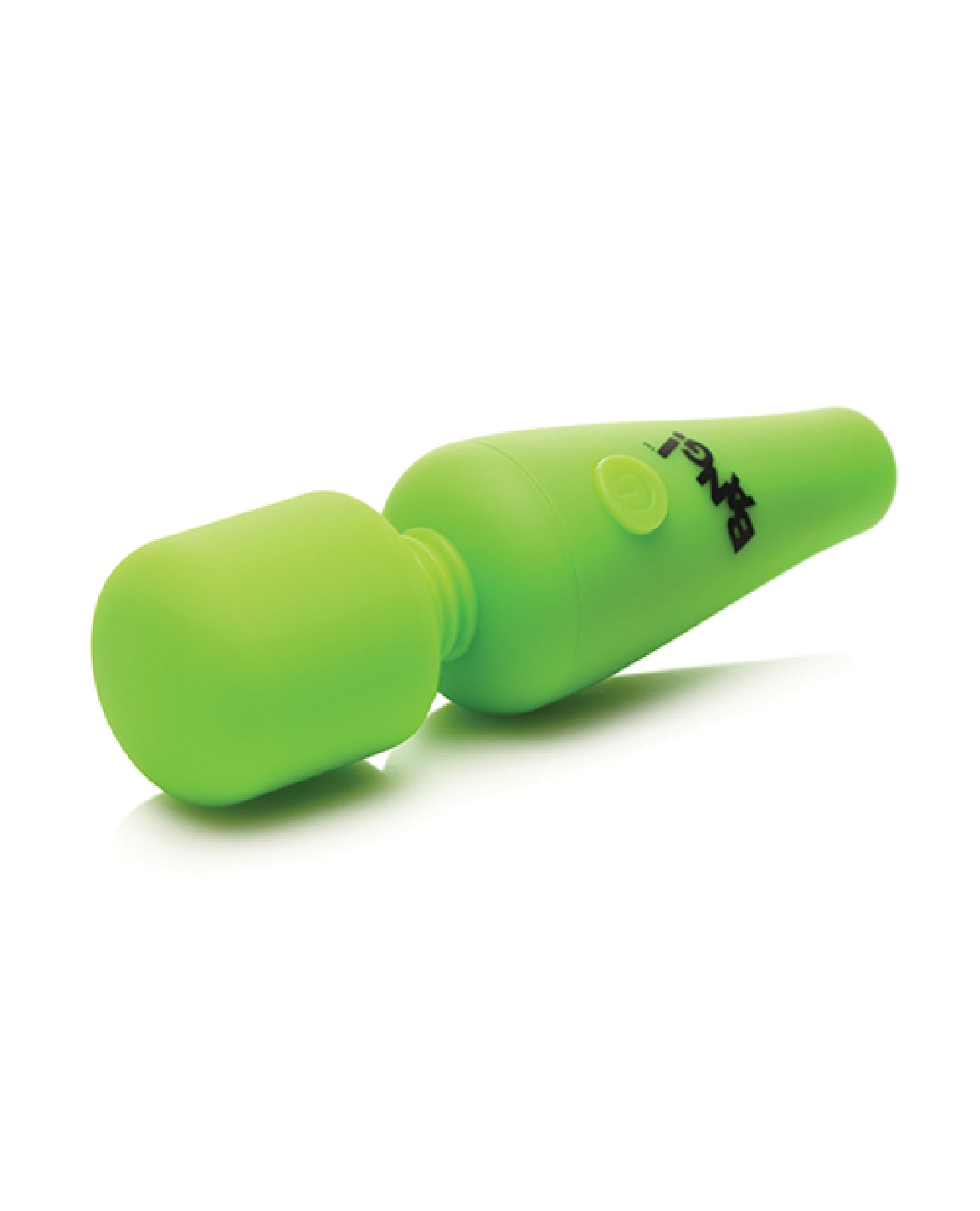 XR Brands Glow in the Dark Mini Wand - Green - USB Rechargeable Silicone Vibrator