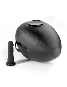 Pipedream Body Dock Inflatable Love Seat - Black - Ergonomic Design with Stability Handle
