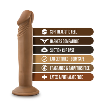 Dr. Skin Dr. Small 6 Inch Dildo with Suction Cup - Mocha