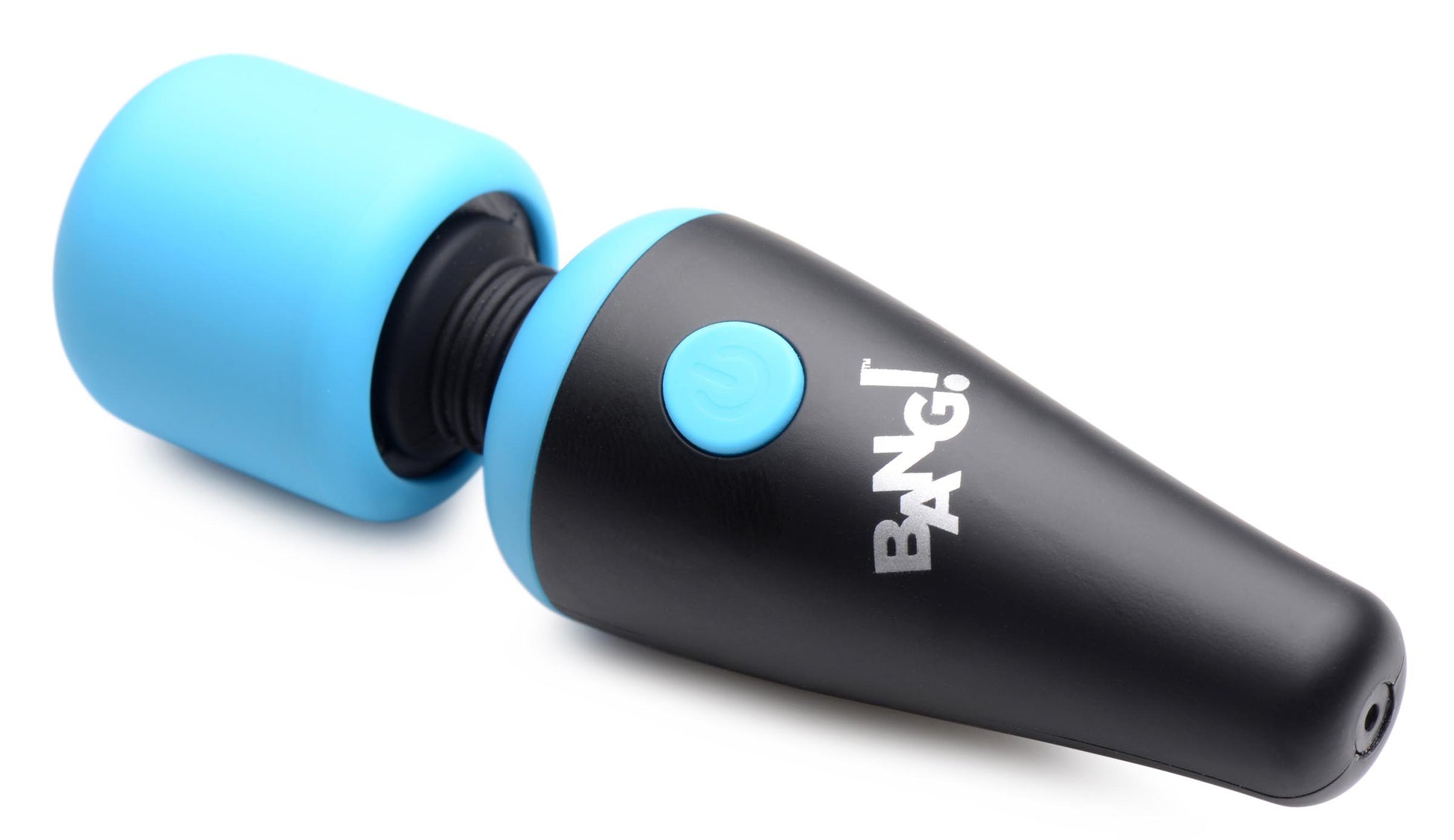 XR Brands 10x Vibrating Mini Silicone Wand - Blue - Travel-Friendly with 10 Vibration Patterns