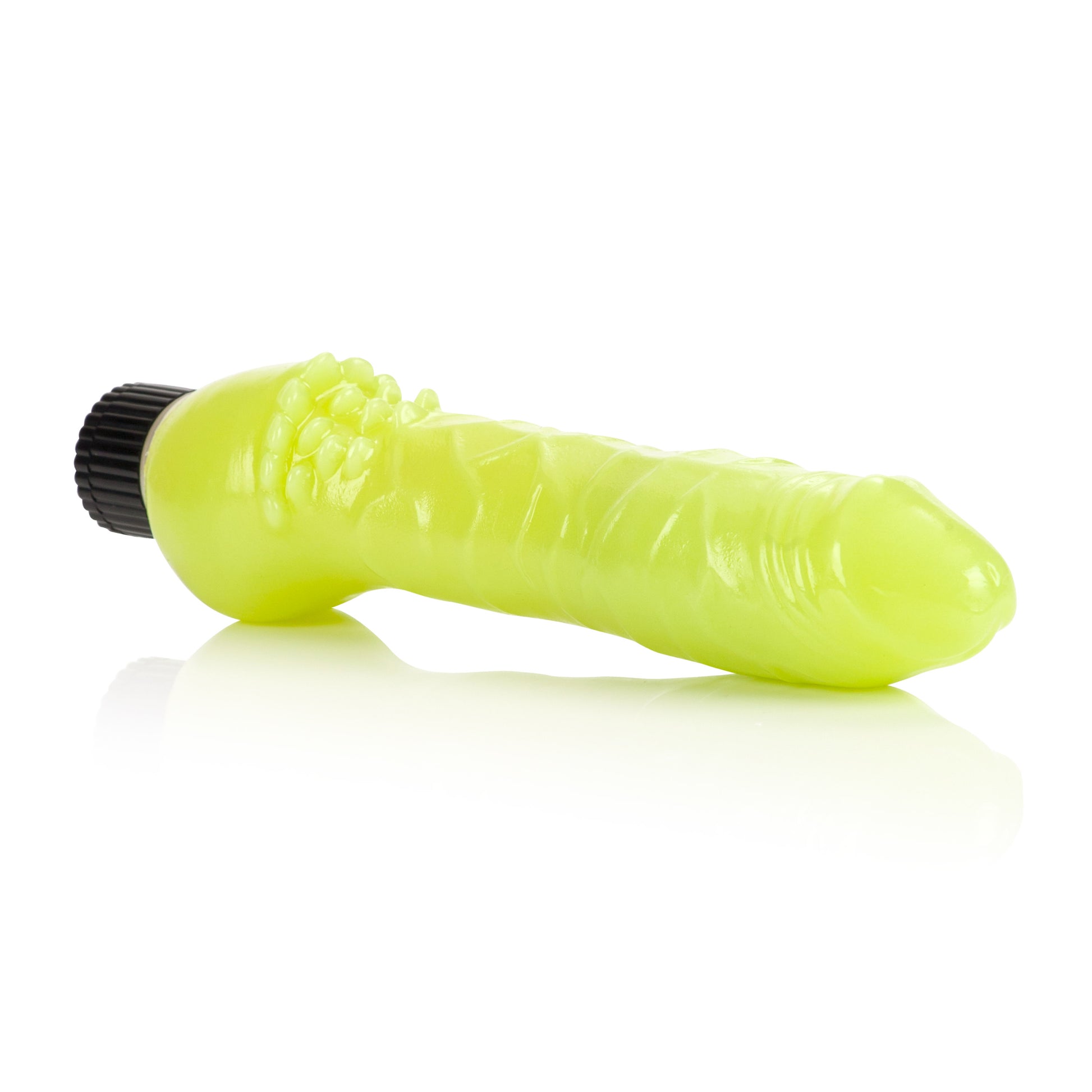 CalExotics Glow-in-the-Dark Jelly Penis Vibe – Multi-Speed – Green