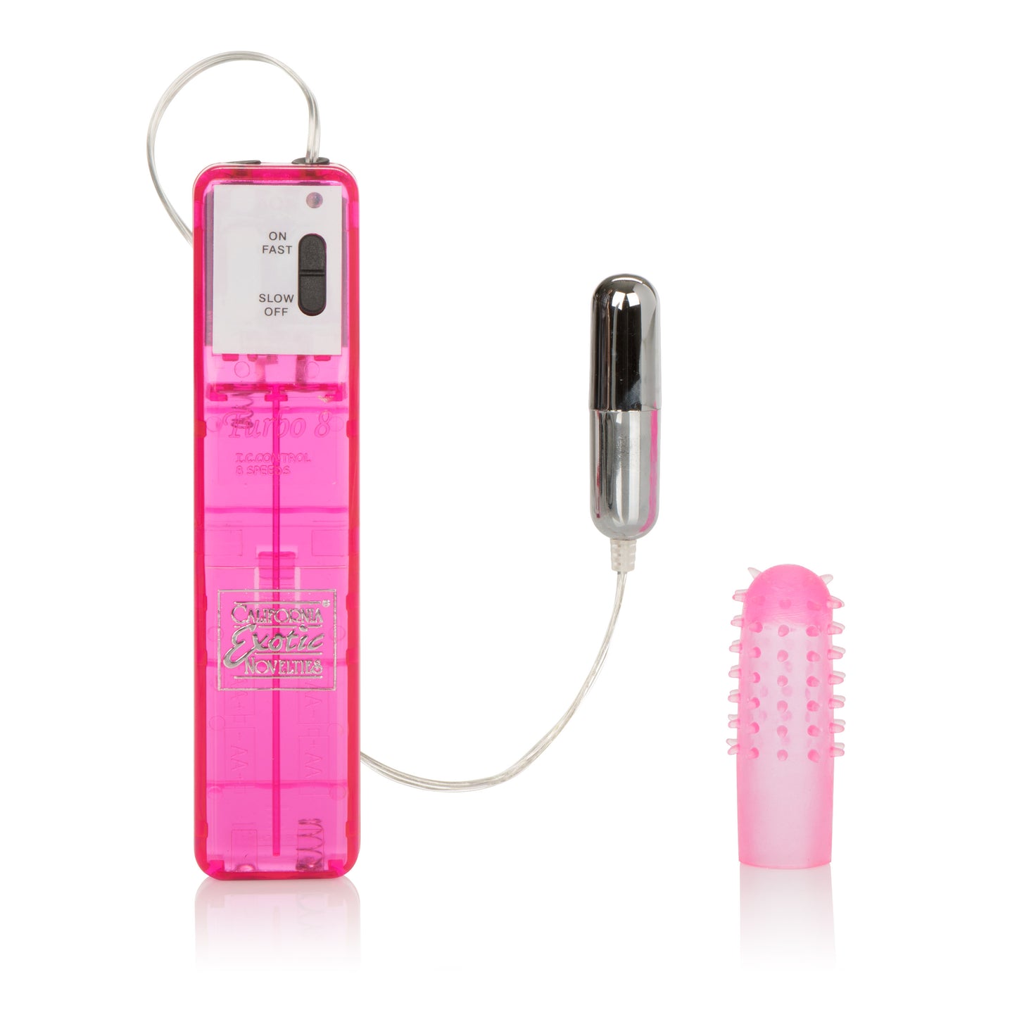 CalExotics Turbo 8 Accelerator Bullet – Pink – Multi-Speed Vibrator