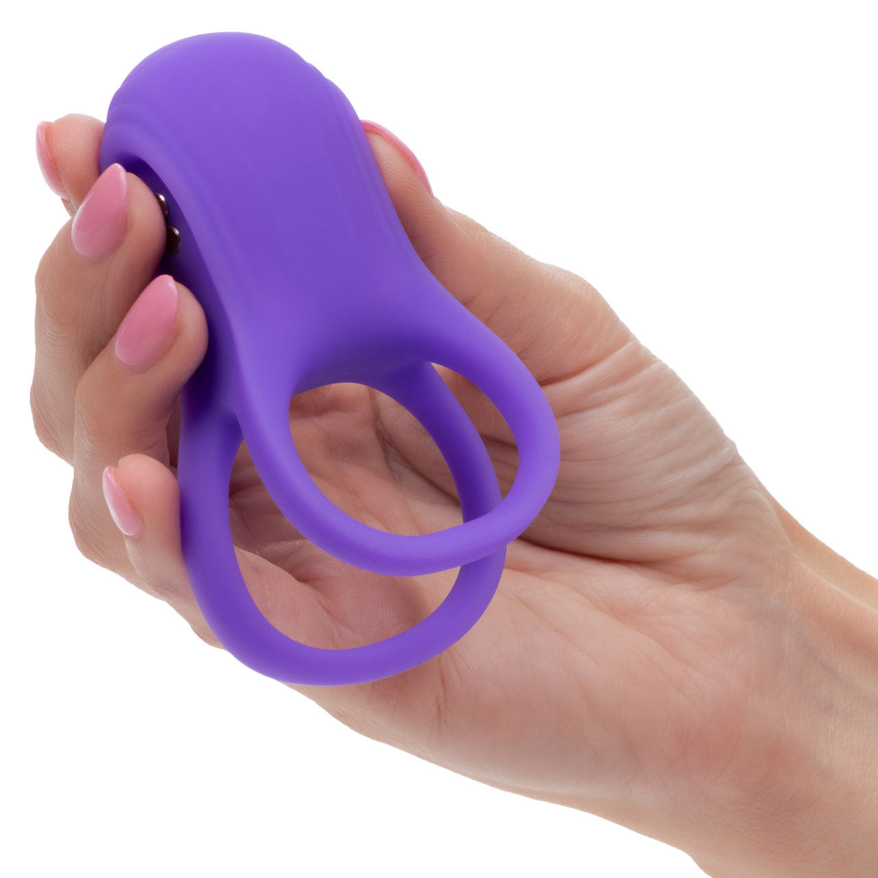 CalExotics Basic Essentials Rechargeable Dual Support Ring – Purple