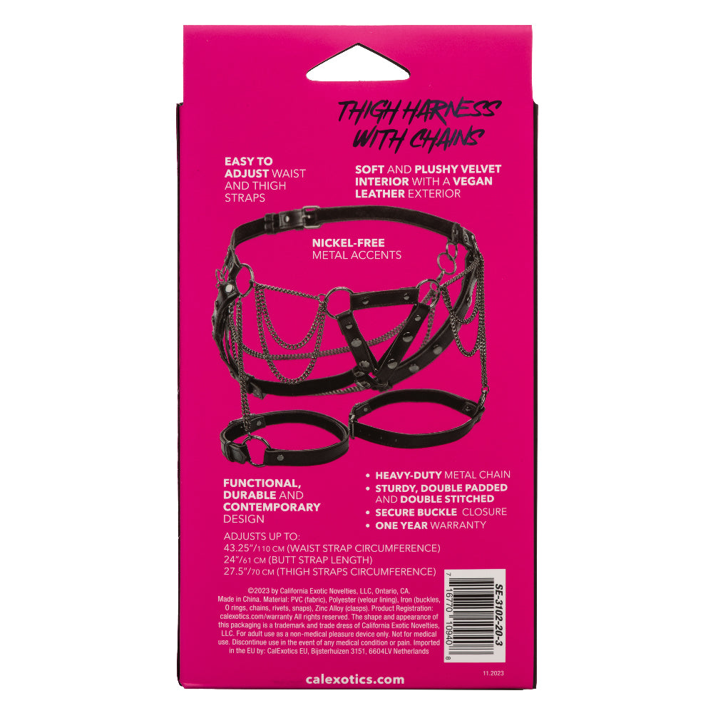 CalExotics Euphoria Collection Thigh Harness With Chains – Black