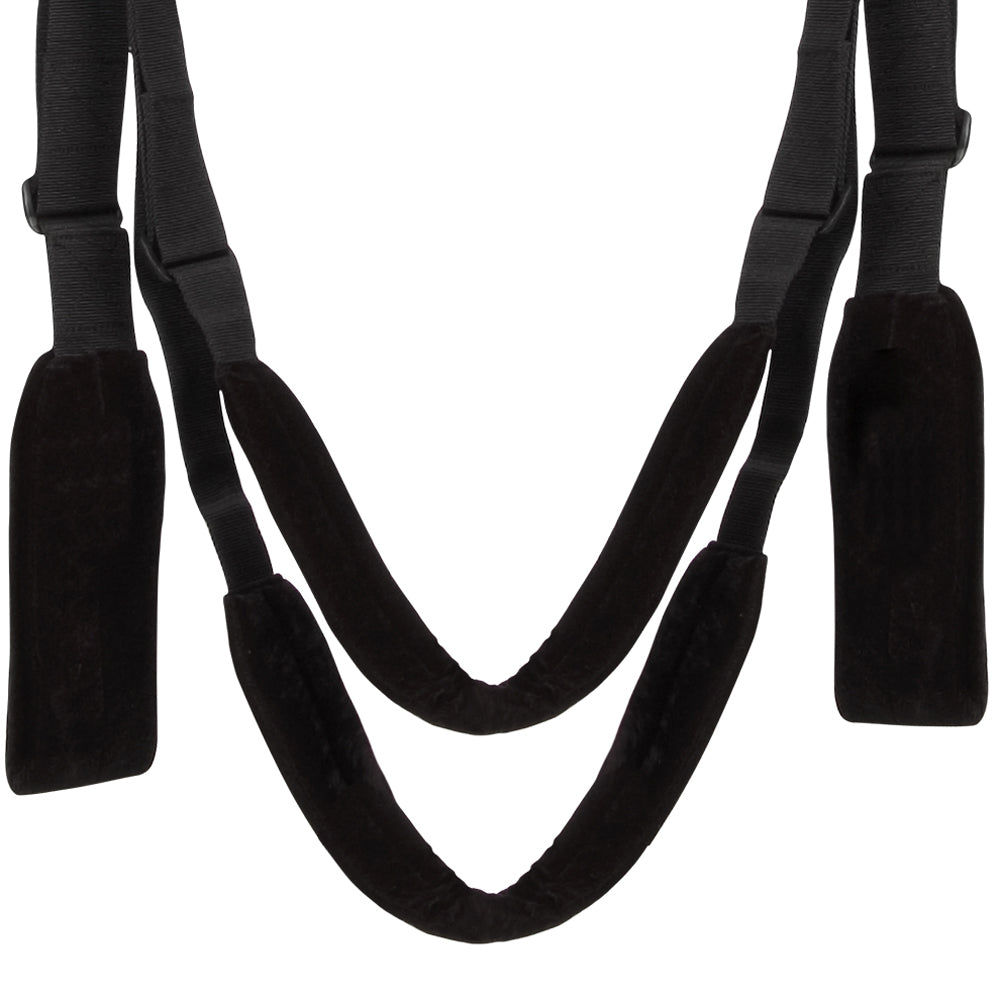 Lux Fetish Quality Love Sex Swing – Black – Adjustable Couples Accessory