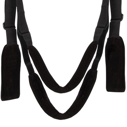 Lux Fetish Quality Love Sex Swing – Black – Adjustable Couples Accessory