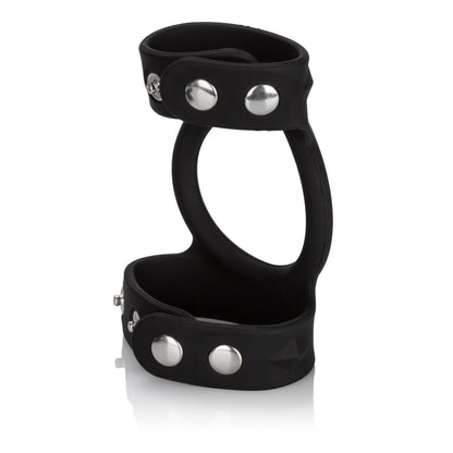CalExotics Silicone Tri-Snap C & B Cage – Adjustable Black Silicone Enhancement Device